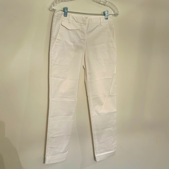 Theory Pants - Theory Women’s White Cotton Cuffed Pants